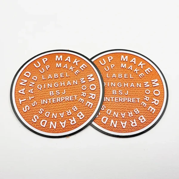 ⁦Silicone Screen Printing Hat Patches with White Text⁩ - الصورة ⁦2⁩