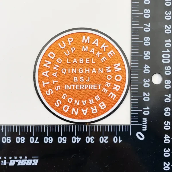 ⁦Silicone Screen Printing Hat Patches with White Text⁩ - الصورة ⁦4⁩