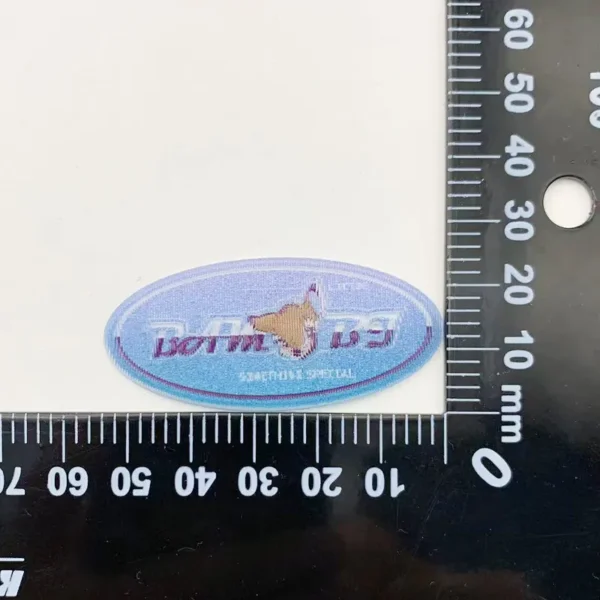 Custom Oval TPU Badge with Transparent Stripes - Image 4