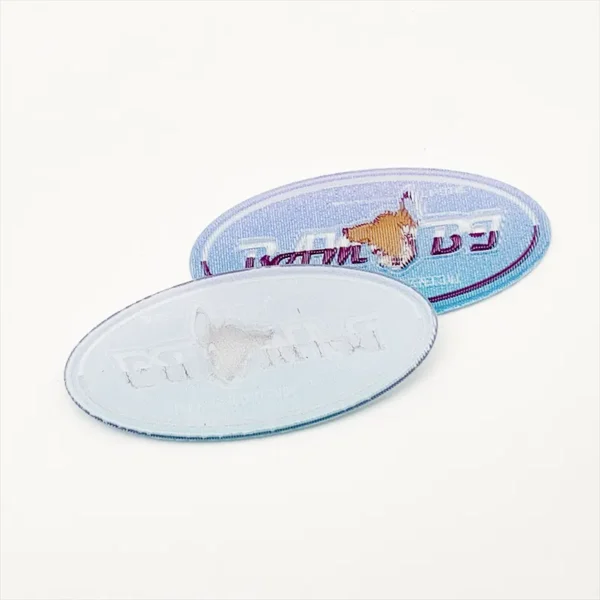 Custom Oval TPU Badge with Transparent Stripes - Image 2