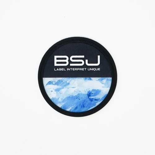 Emblemas redondos personalizados em TPU com design bicolor