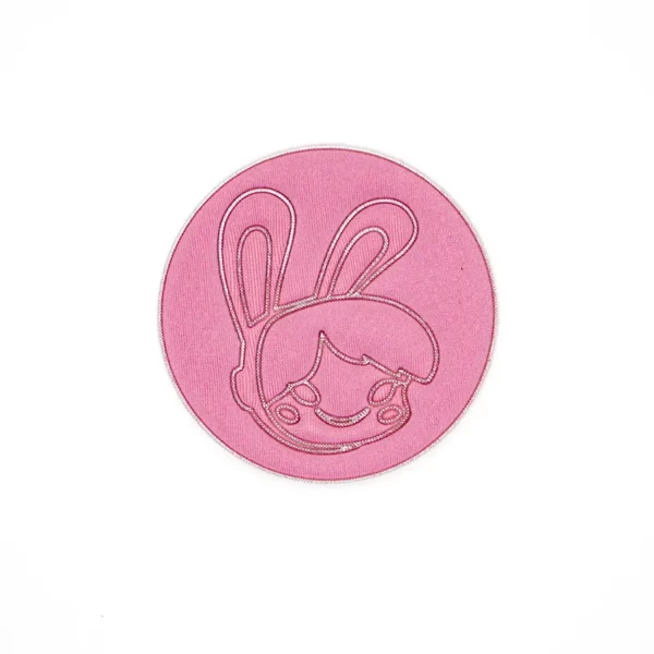 Pink TPU Care Label – Cartoon Bunny Embroidery Patch