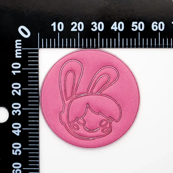 Pink TPU Care Label – Cartoon Bunny Embroidery Patch - Image 4