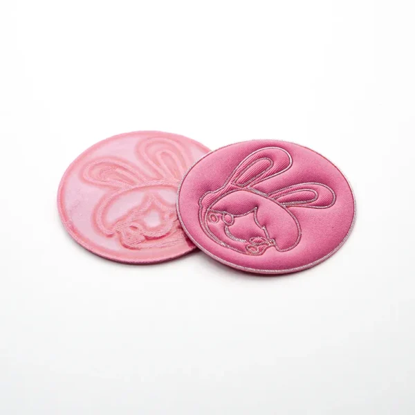 Pink TPU Care Label – Cartoon Bunny Embroidery Patch - Image 2