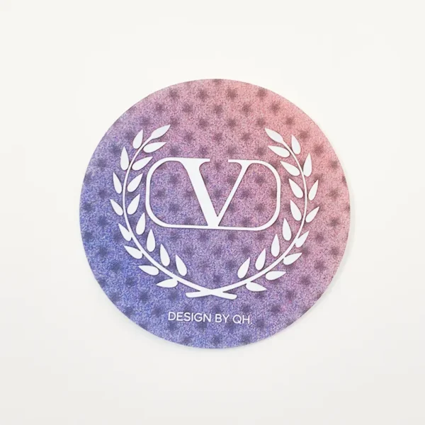 Gradient TPU Clothing Label with Laurel & Logo Design