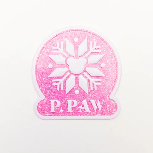 Patches de TPU irregulares personalizados com design de floco de neve