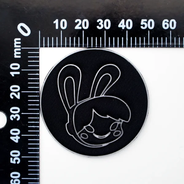 Cute Bunny TPU Plate Patch – Black Hat Embroidery - Image 4