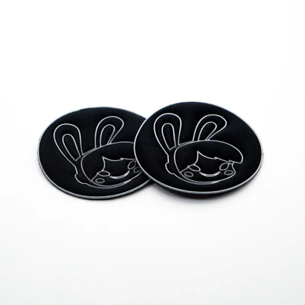 Cute Bunny TPU Plate Patch – Black Hat Embroidery - Image 3