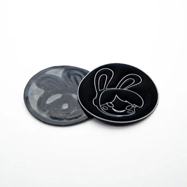 Cute Bunny TPU Plate Patch – Black Hat Embroidery - Image 2