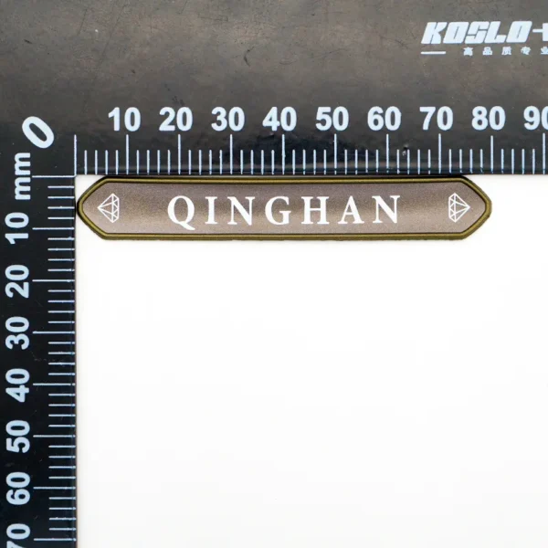 TPU Urethane Label – Hat Diamond Shape Ends & Gold Trim - Image 4
