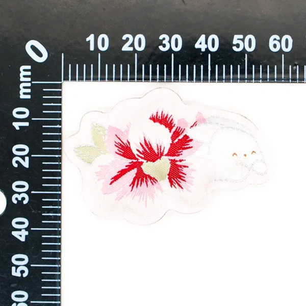 Woven Dress Labels – Floral & Bird Cotton-Filled Tag - Image 5