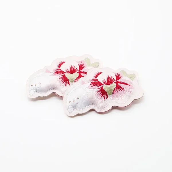 Woven Dress Labels – Floral & Bird Cotton-Filled Tag - Image 4