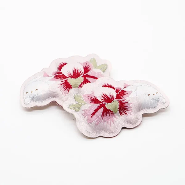 Woven Dress Labels – Floral & Bird Cotton-Filled Tag - Image 2