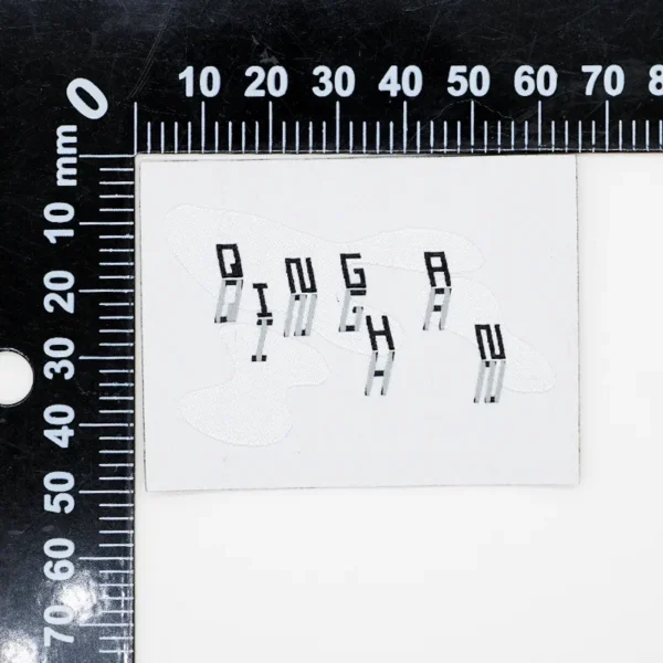⁦Woven Label Printing with Custom Black Art Design⁩ - الصورة ⁦4⁩