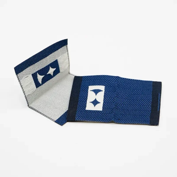 Custom Woven Labels for Hats with White Logo Design - 이미지 2