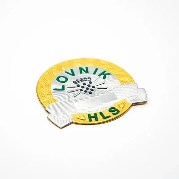 Adhesive TPU Patche with Gold and Silver Crest Design - 이미지 2