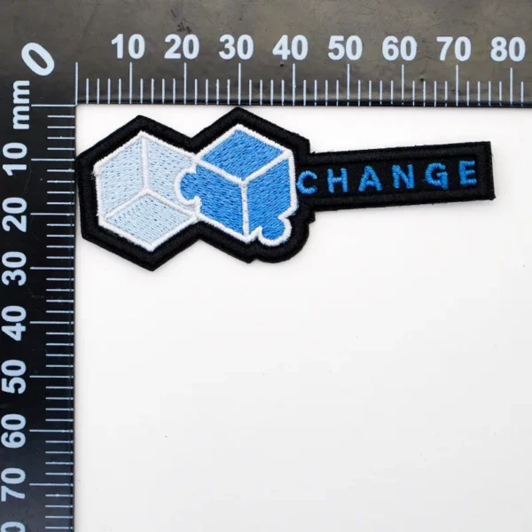 Tech-Inspired Backing for Embroidered Patches with “CHANGE” - Imagen 4