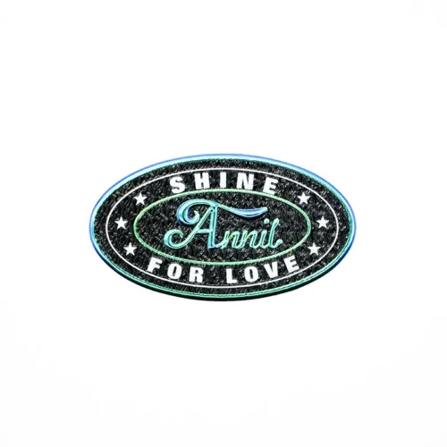Melhores Patches para Chapéus – Etiqueta Personalizada Verde Refletiva “SHINE FOR LOVE”