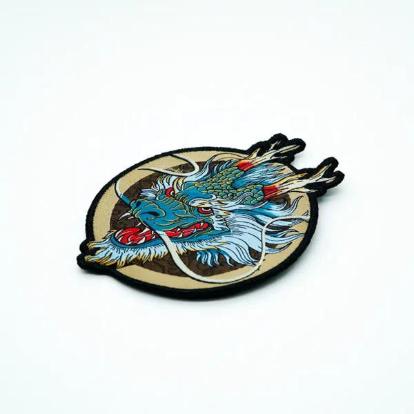 Oriental Blue Dragon Best Woven Labels for Hats - 이미지 3