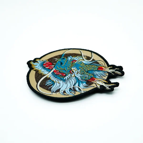 Oriental Blue Dragon Best Woven Labels for Hats - 이미지 2
