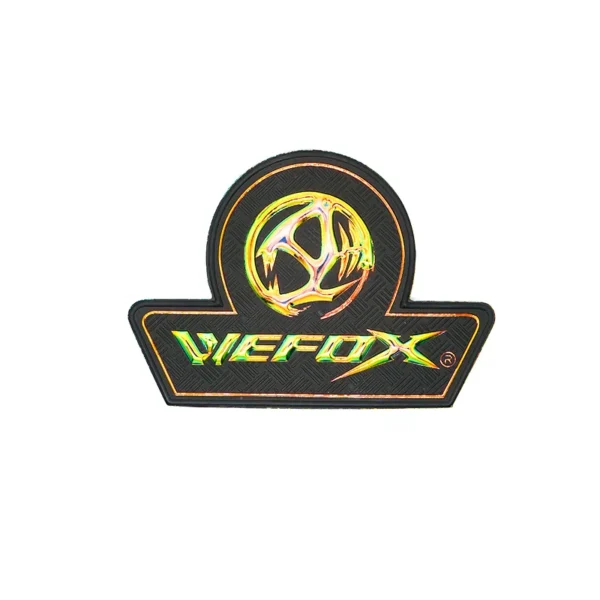 Holographic Biker Name Patches – Iridescent PVC Badge with Claw Mark Design