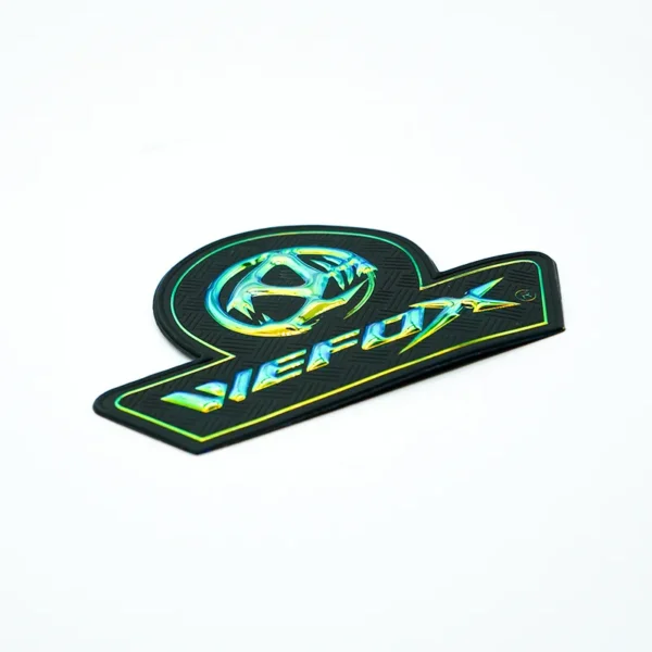 Holographic Biker Name Patches – Iridescent PVC Badge with Claw Mark Design - Imagen 2