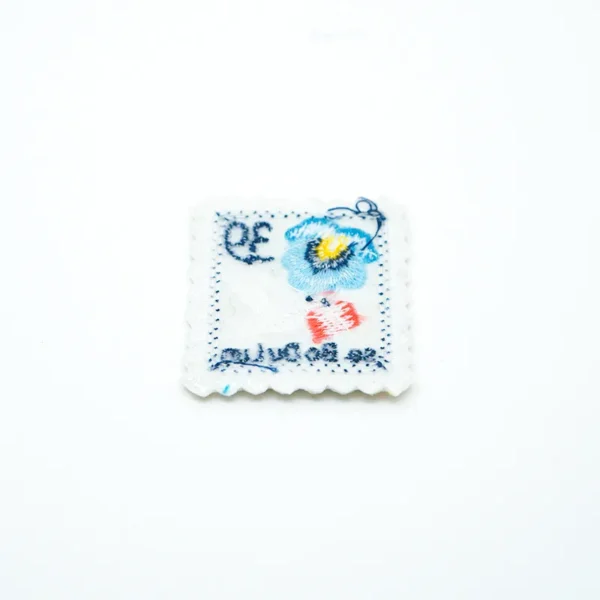 Custom Embroidered Patch No Minimum – Postage Stamp Style with Flowers & Birds - 이미지 4