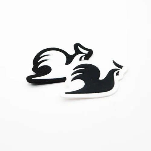 Chapeau en cuir personnalisé avec patch animal – Noir et blanc