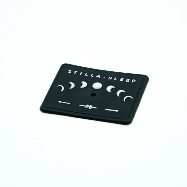 Custom PVC Patches for Hats – “STILLA - SLEEP” with Moon Phases & Sleep-Themed Symbols - Imagen 3