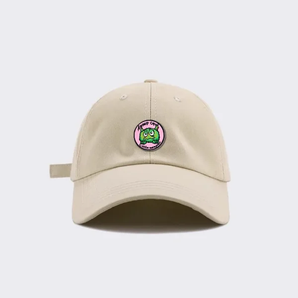 Cute Embroidered Patches – Green Monster with Pink Background - Imagen 6
