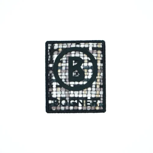 Patch bordado desgastado – Letra “B” com fundo de mosaico
