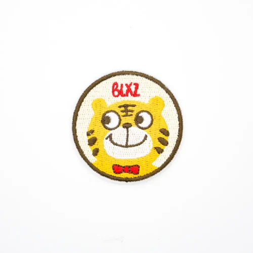 Patches bordados DIY para chapéus - Tigre de desenho animado