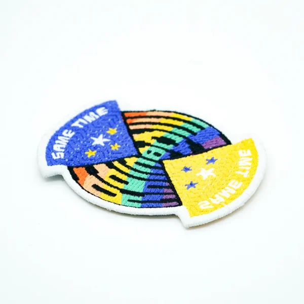 Embroidered Patches Self Adhesive – “SAME TIME” Star Fan Design - immagine 3