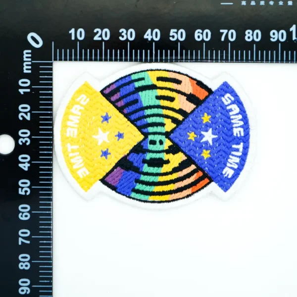 Embroidered Patches Self Adhesive – “SAME TIME” Star Fan Design - immagine 5