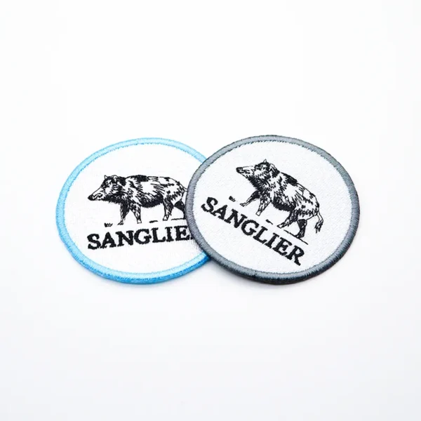 Embroidery Name Patches – Wild Boar “Sanglier” Design - Imagen 2