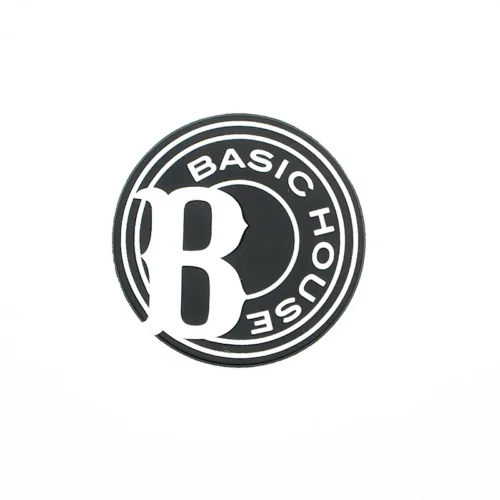 Patches de chapéu a granel – Emblemas redondos pretos personalizados com logotipo para marcas de moda