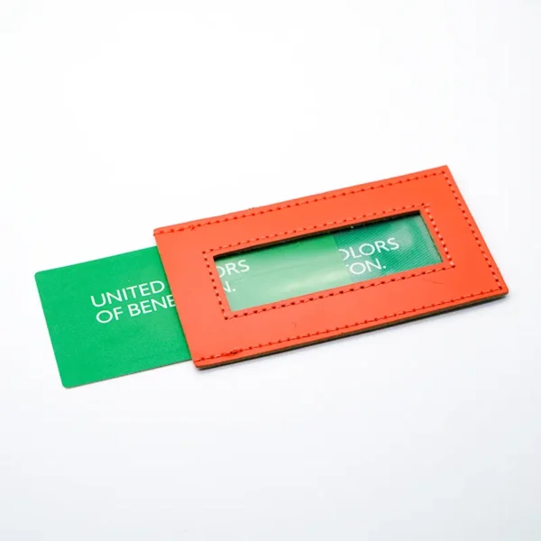 Custom Leather Hangtag with Transparent Window - Imagem 3