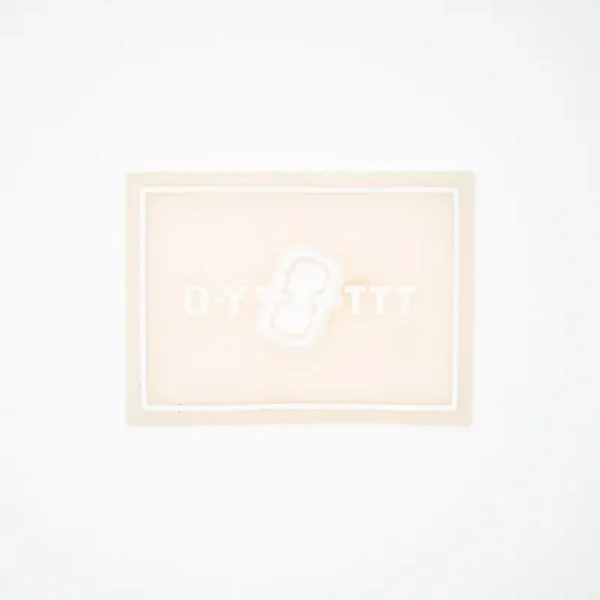 Light-Colored Patches PVC with White Custom Characters