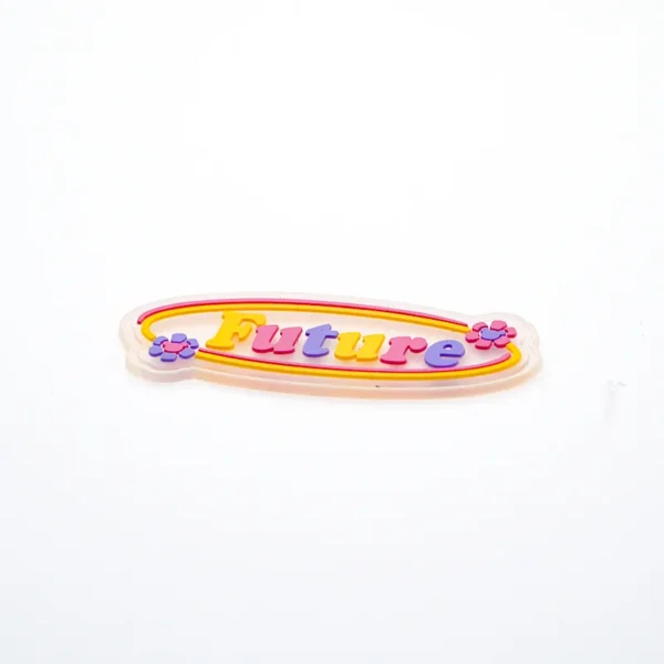 Colorful PVC Name Patch with Flowers – "Future" Design - 画像 (3)