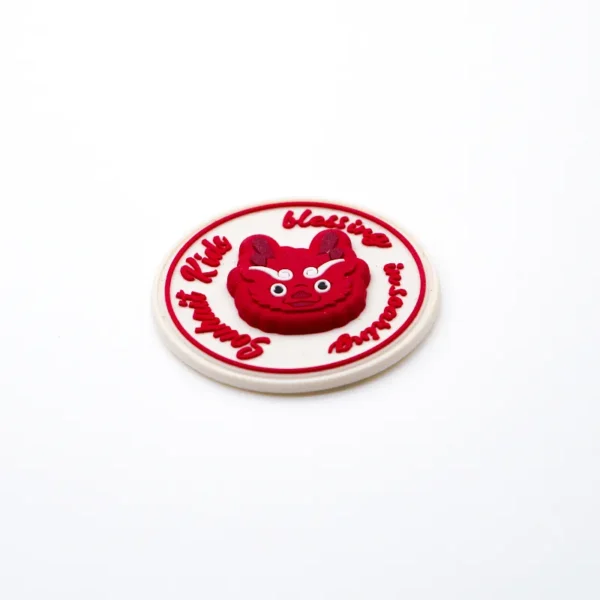 Round Silicon Heat Transfer Patch with Red Design - immagine 3