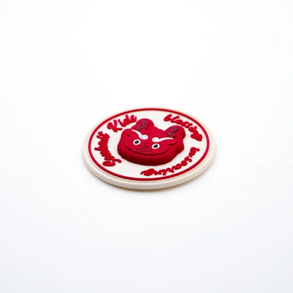 Round Silicon Heat Transfer Patch with Red Design - immagine 2