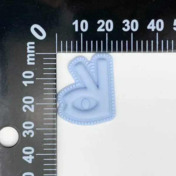 ⁦Creative Light Blue Silicone Patch for Shirts⁩ - الصورة ⁦5⁩
