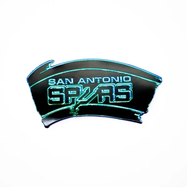 Custom Blue TPU Badges for Backpacks – Fan Shape