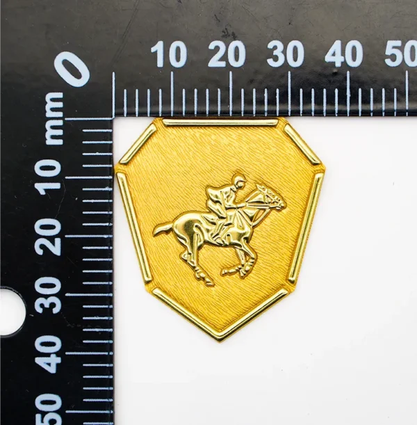 Gold TPU Patches for Clothing with Horse Rider Design - 이미지 5