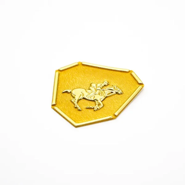 Gold TPU Patches for Clothing with Horse Rider Design - 이미지 2