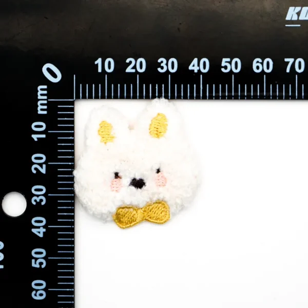 Where To Buy Chenille Patches - Cute Chenille Bunny Patch – Image 4