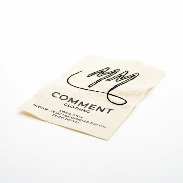 Custom Brand Patch for Backpacks – Beige Embroidered Label - immagine 3