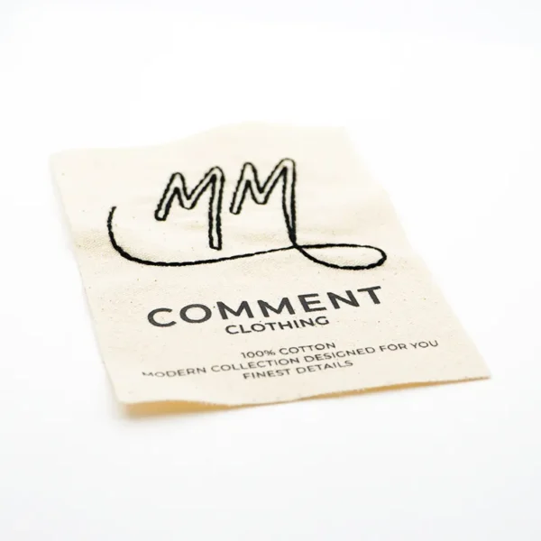 Custom Brand Patch for Backpacks – Beige Embroidered Label - immagine 2