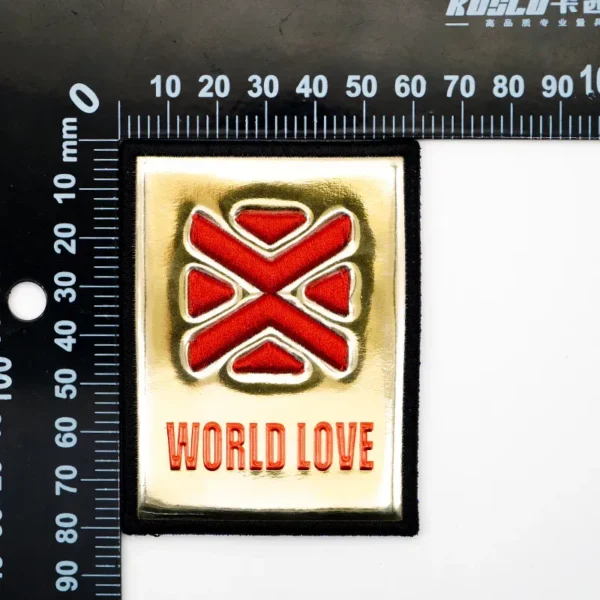 Gold TPU Filament Patch – WORLD LOVE - Imagem 5