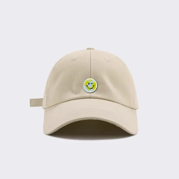 Iron On Logo Patch – Earth Smiley Embroidered for Hats - immagine 5